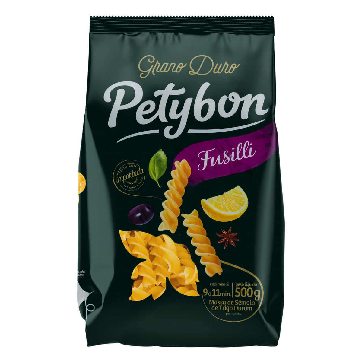 Encontraproduto.com.br - Macarrão Grano Duro Petybon Fusilli Pacote com 500g