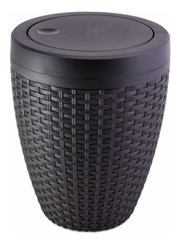 Cesto Rattan 7,5L Preto - Aquaplás