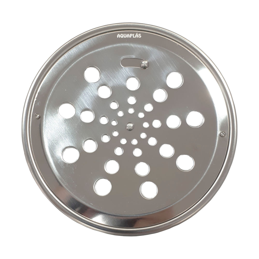 Ralo Redondo de Aço Inox Stamplas Fecho com Caixilho 15CM