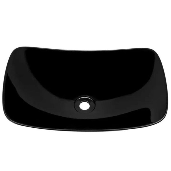 Encontraproduto.com.br - Cuba De Resina Elipses Preta Aquaplás