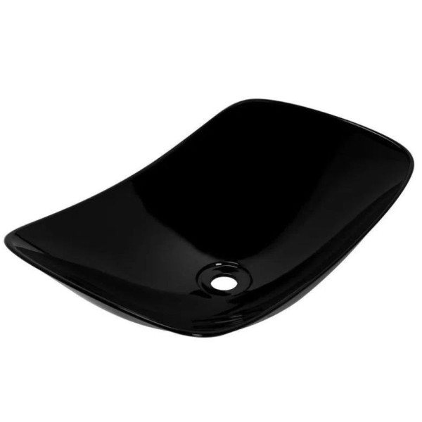 Encontraproduto.com.br - Cuba De Resina Elipses Preta Aquaplás