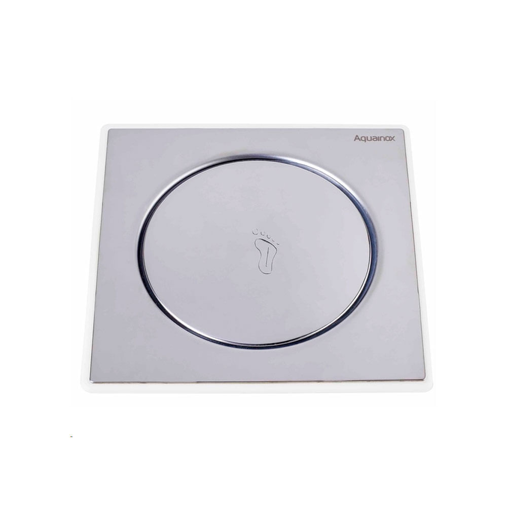 Encontraproduto.com.br - Ralo Click Quadrado 15x15cm Cromado Aquaplás