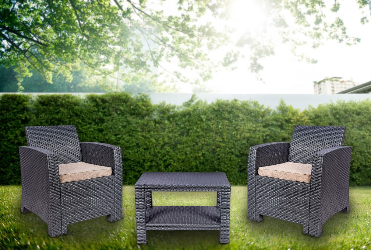 Encontraproduto.com.br - conjunto rattan poltrona/mesa  stamplas