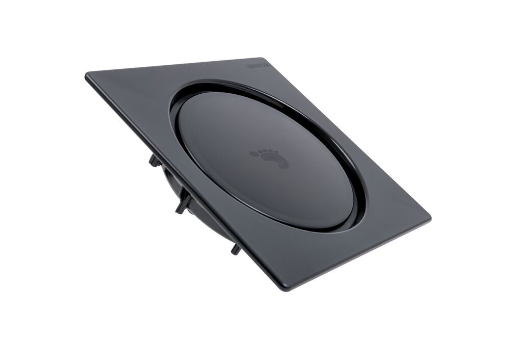 Encontraproduto.com.br - Ralo Click Redondo Preto 10x10 Stamplas