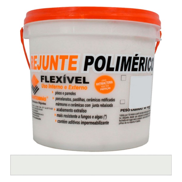 Rejunte Polimérico Branco Balde 3kg