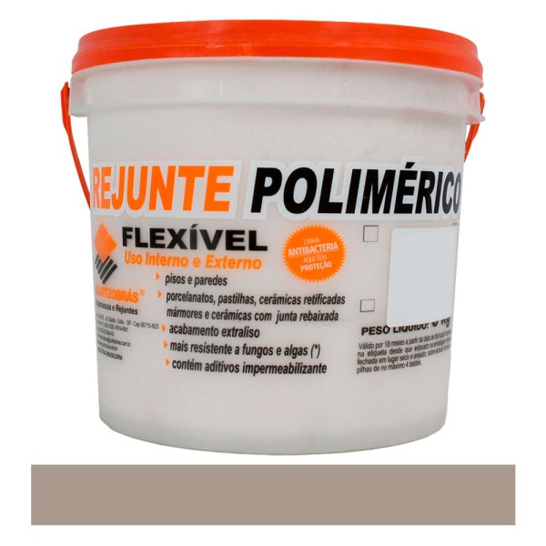 Rejunte Polimétrico Cinza 3KG - Quartzobras - 658535 - Unitário