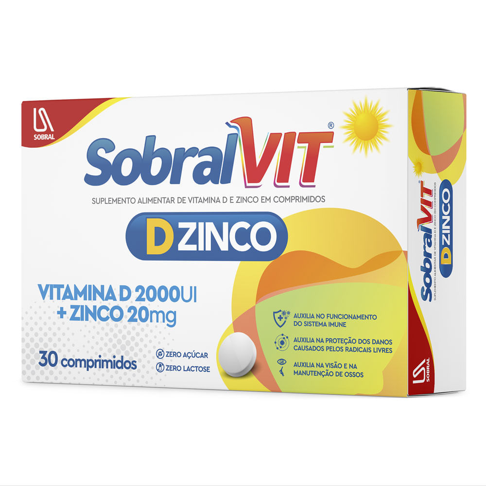 SobralVit D Zinco 190mg 30 Comprimidos