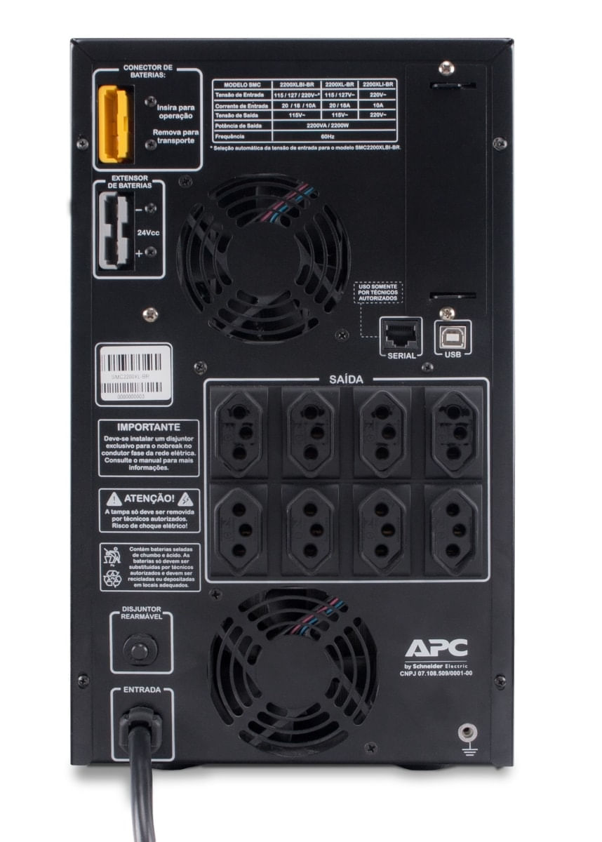 Encontraproduto.com.br - Nobreak Apc Smart-ups Br 2200va Mono220 - Smc2200xli-br