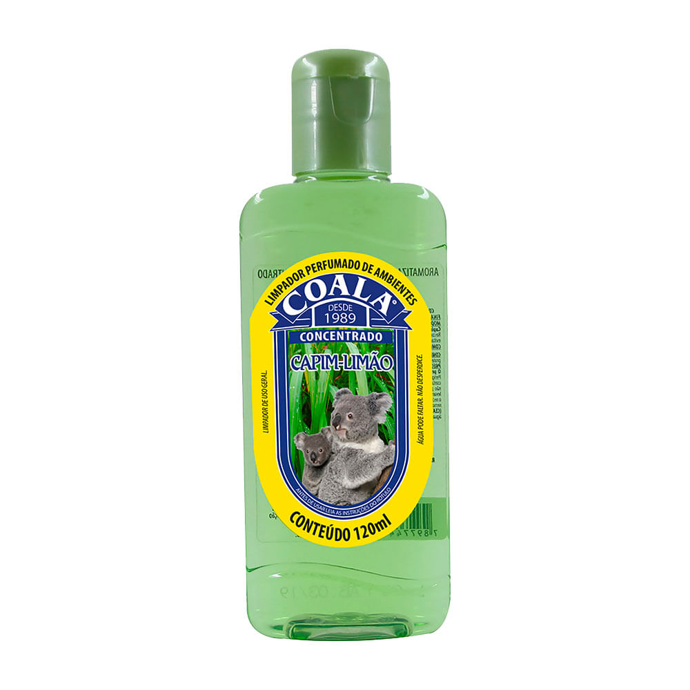 Encontraproduto.com.br - Limpador Perfumado Coala Capim e limão Frasco com 120ml
