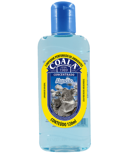 Limpador Perfumado Coala Algodão Frasco com 120ml