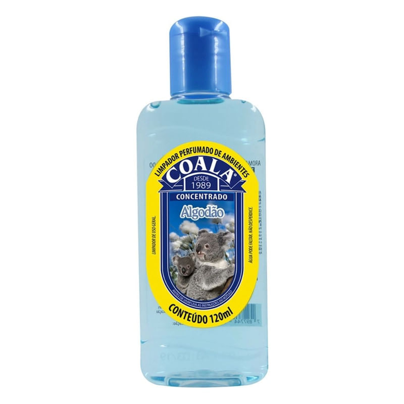 Encontraproduto.com.br - Limpador Perfumado Coala Algodão Frasco com 120ml