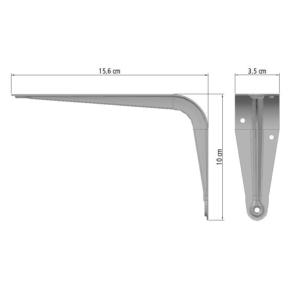 Encontraproduto.com.br - Suporte de Aço Carbono 15,3x10cm Tramontina 91804/001