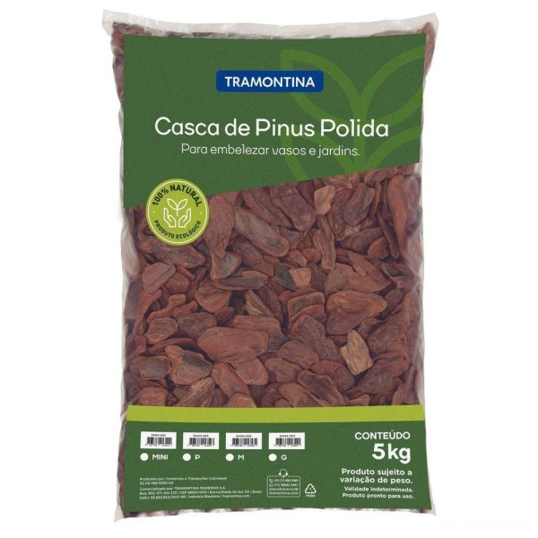 Encontraproduto.com.br - Casca Pinus Tramontina Médio - 5 Kg