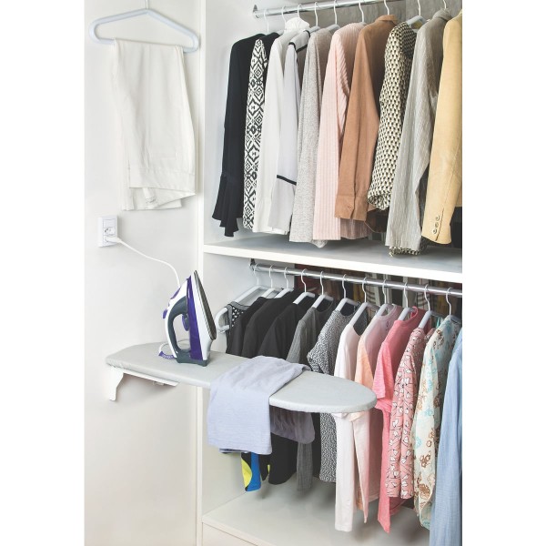 Encontraproduto.com.br - Tábua De Passar Roupa Dobrável Tramontina Com Tecido Térmico 91750136 Branco Acetinado