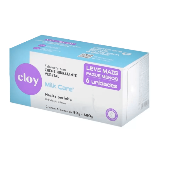 Encontraproduto.com.br - Sabonete Em Barra Cloy Milk Care Com 6 Unidades De 80g Cada