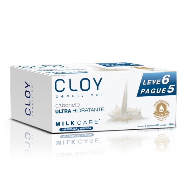 Encontraproduto.com.br - Sabonete Em Barra Cloy Milk Care Com 6 Unidades De 80g Cada