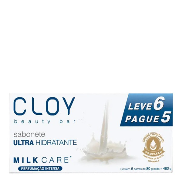 Encontraproduto.com.br - Sabonete Em Barra Cloy Milk Care Com 6 Unidades De 80g Cada