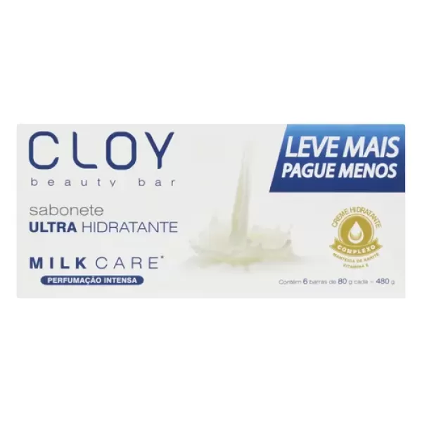 Encontraproduto.com.br - Sabonete Em Barra Cloy Milk Care Com 6 Unidades De 80g Cada