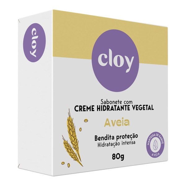Encontraproduto.com.br - Sabonete Cloy Barra Com Hidratante Vegetal 80gr Aveia