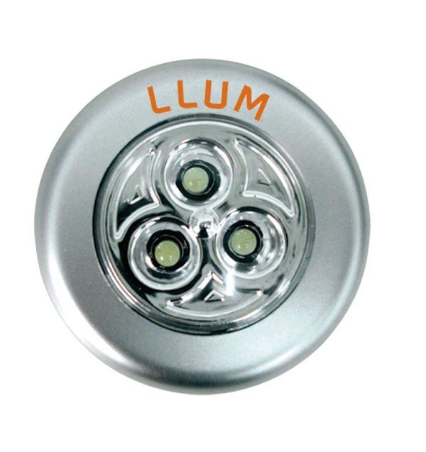 Encontraproduto.com.br - Luminária Button Led Cinza Bronzearte
