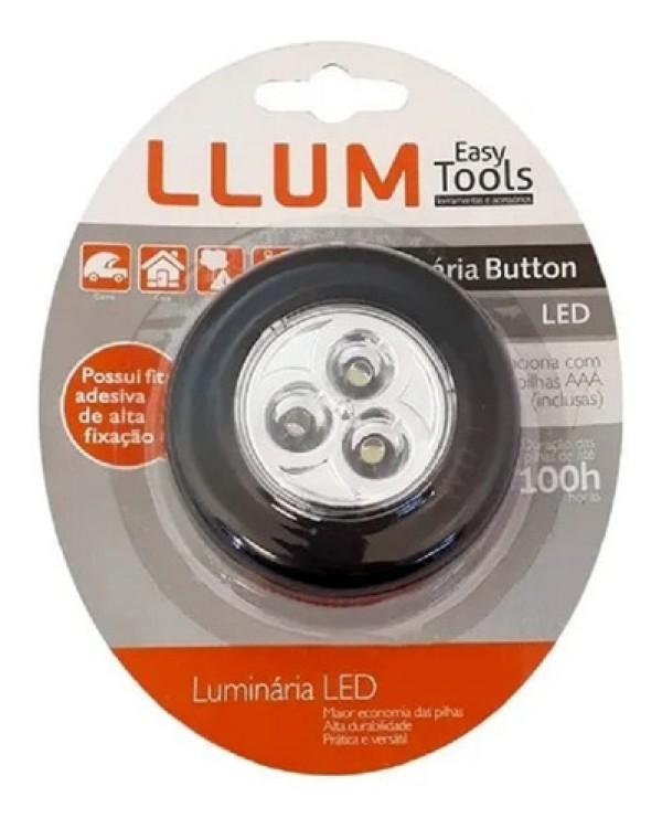 Luminária Button Led Cinza Bronzearte