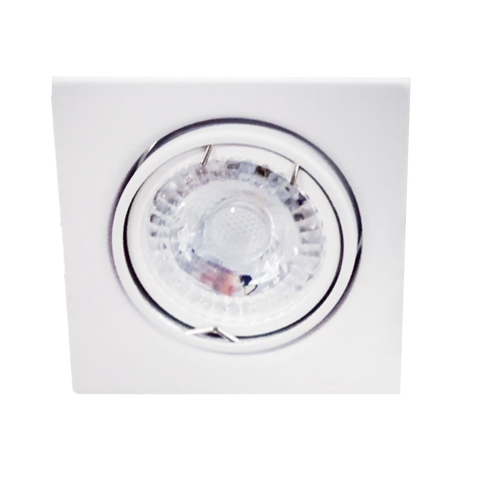 Embutido de aço para 1 lâmpada GU10 220V 50W HD0216BC branco Bronzearte