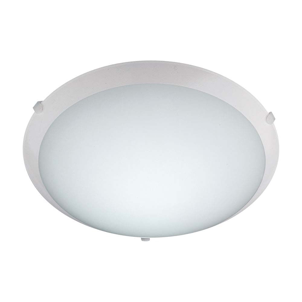 Plafon redondo de alumínio para lâmpada Led 127V 10W New Clean 25cm branco Bronzearte