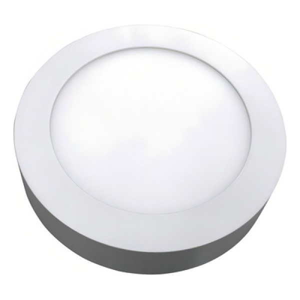 Encontraproduto.com.br - Painel home led sobrepor redondo luz amarela 12w 3000k branco - llum
