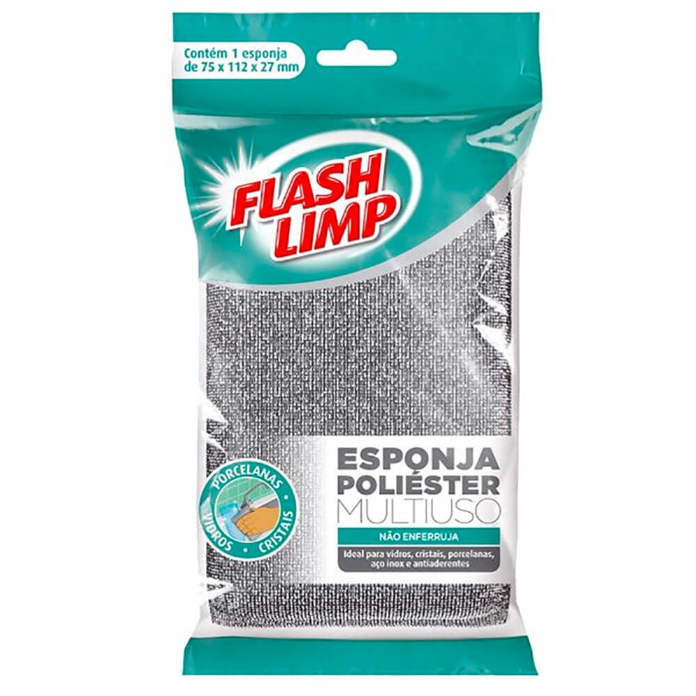 Encontraproduto.com.br - Esponja Poliéster Não Risca Panelas Antiaderente Flashlimp