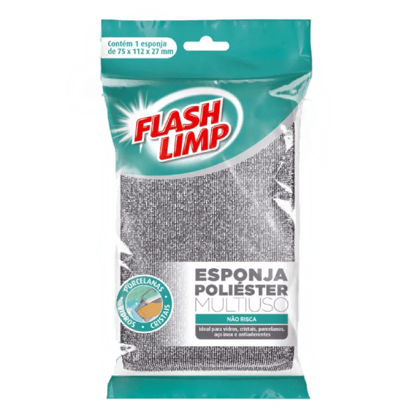 Encontraproduto.com.br - Esponja Poliéster Não Risca Panelas Antiaderente Flashlimp