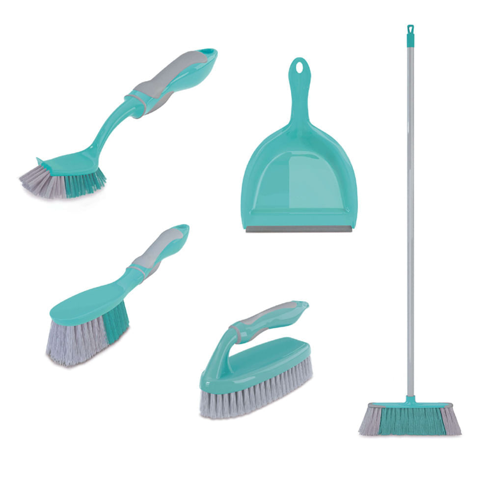 Encontraproduto.com.br - Conjunto para Limpeza Multiuso com 5 Peças Flashlimp