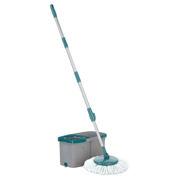 Encontraproduto.com.br - Mop Giratório Inox Duas Águas Balde 3 Litros com Cesto Plastic Flashlimp