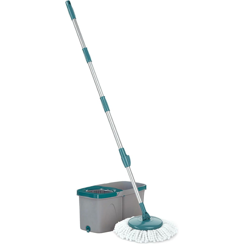 Encontraproduto.com.br - Mop Giratório Inox Duas Águas Balde 3 Litros com Cesto Plastic Flashlimp