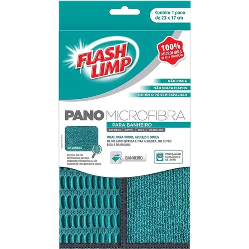 Encontraproduto.com.br - Pano de Microfibra para Banheiro - FlashLimp