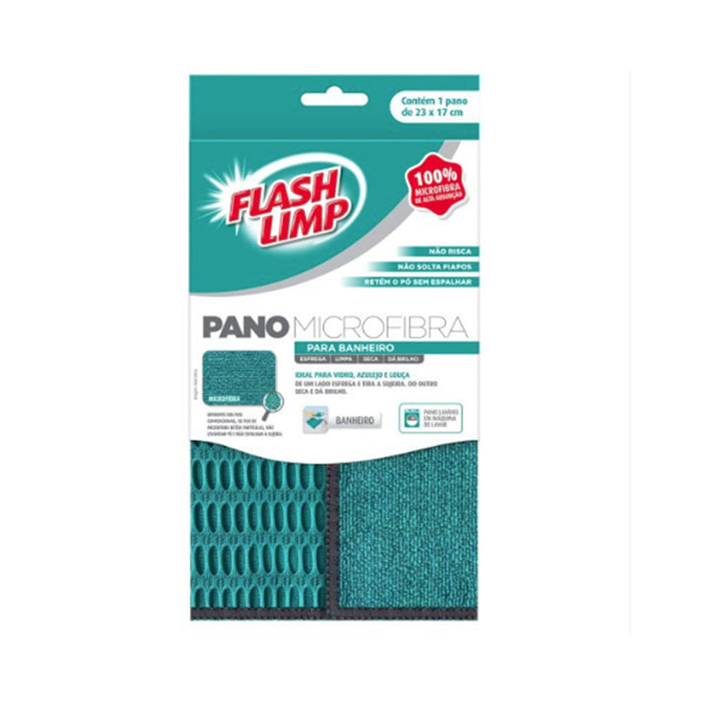 Pano de Microfibra para Banheiro - FlashLimp