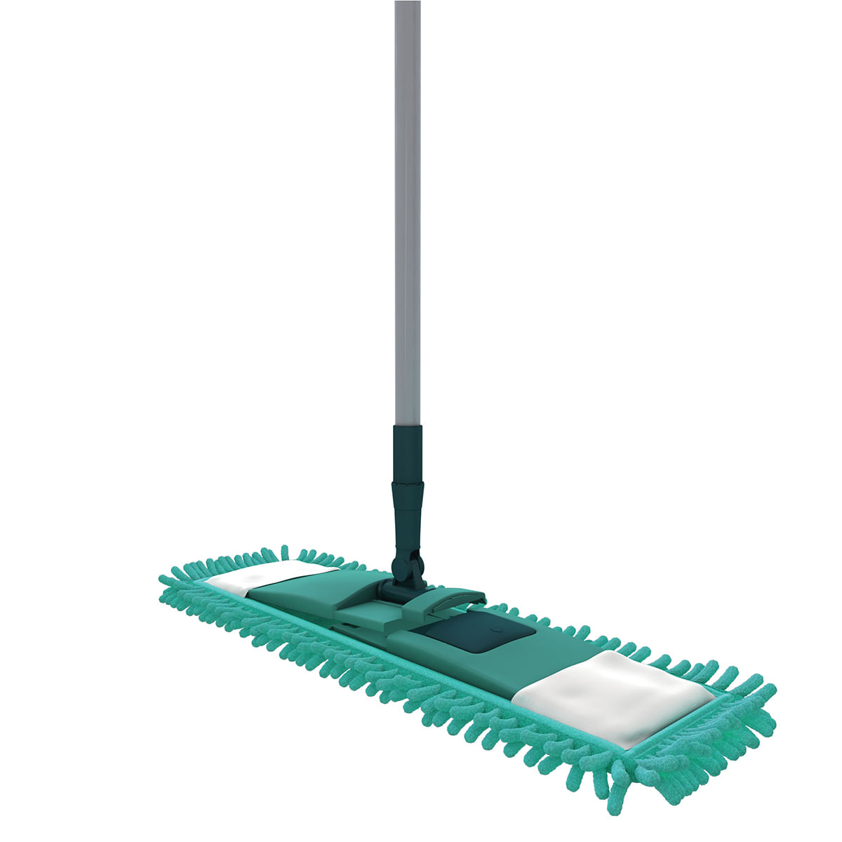 Encontraproduto.com.br - Mop Flat Chenile 9x39cm com Cabo Telescópico de 1,2m Flashlimp