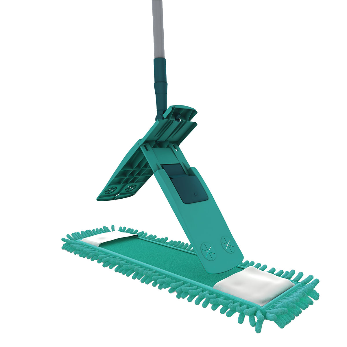 Encontraproduto.com.br - Mop Flat Chenile 9x39cm com Cabo Telescópico de 1,2m Flashlimp