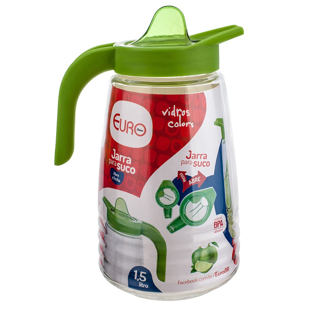 Jarra Vidro Euro 1,5L verde