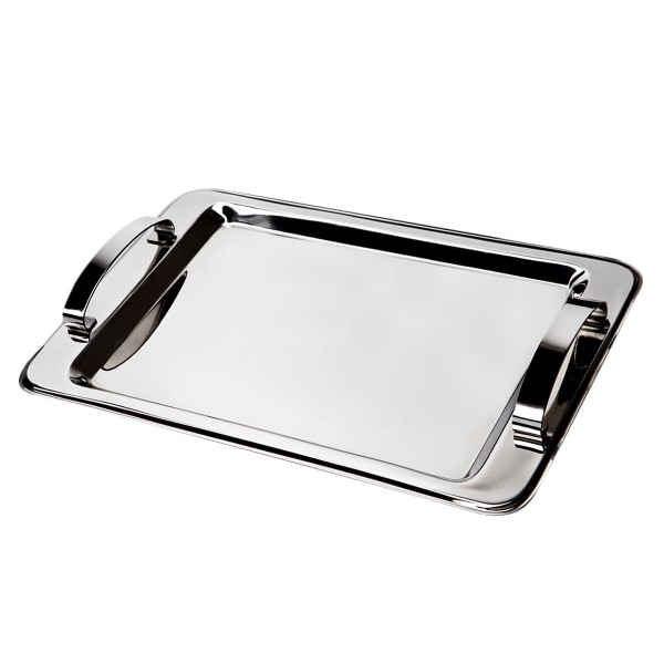 Encontraproduto.com.br - Bandeja com Alça Retangular em Inox Euro Home IN3275
