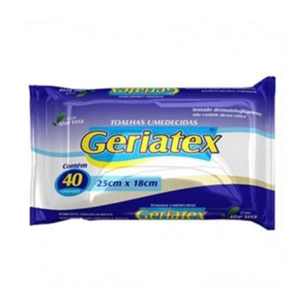 Encontraproduto.com.br - Toalhas Umedecidas Geriatex Uso Adulto - 40 unidades