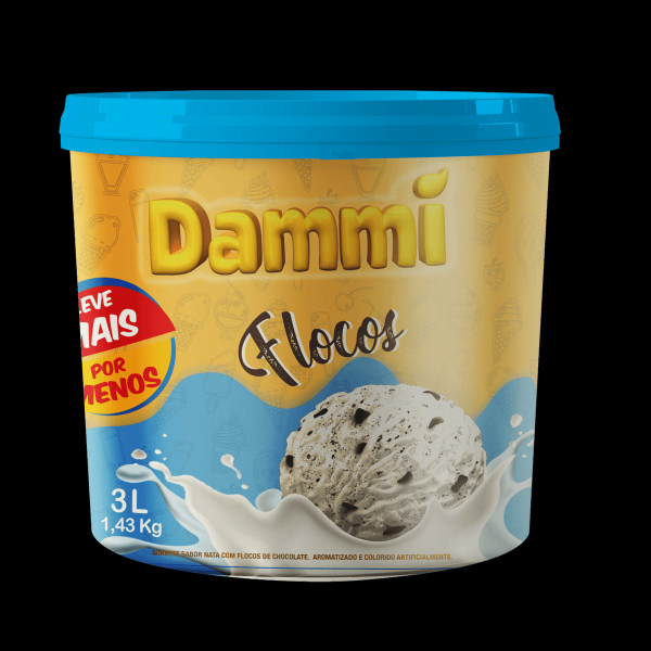 Encontraproduto.com.br - Sorvete Flocos Dammi 3l
