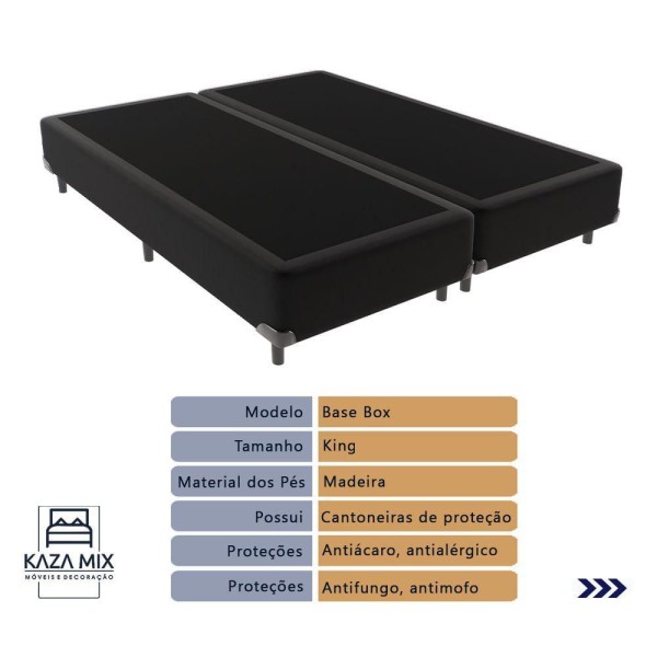 Encontraproduto.com.br - Colchão King Magnum Plumatex E Box Preto