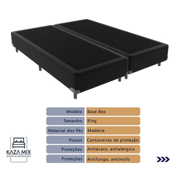 Encontraproduto.com.br - Colchão King Magnum Plumatex E Box Preto