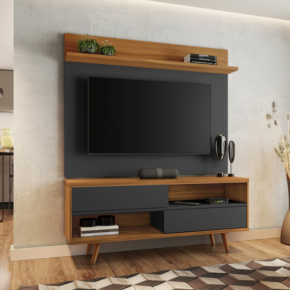 Kit Conjunto Rack e Painel Para TV Até 50