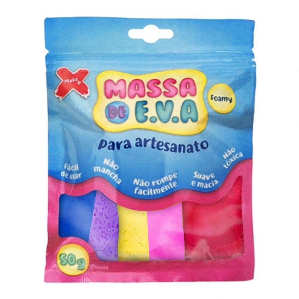 Encontraproduto.com.br - Massa Para Modelar Eva 50g 10 Cores