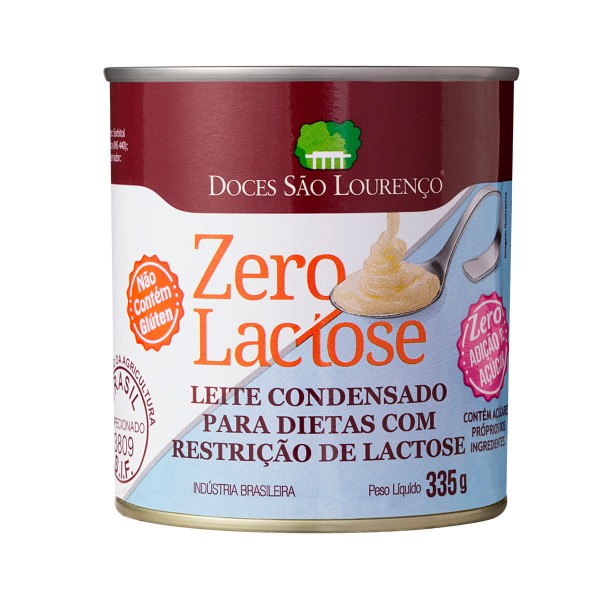 Leite Condensado Zero Lactose Doces São Lourenço Lata 335g