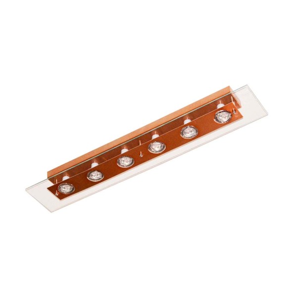 Encontraproduto.com.br - Plafon retangular para 6 lâmpadas E27 branco espelhado Pantoja