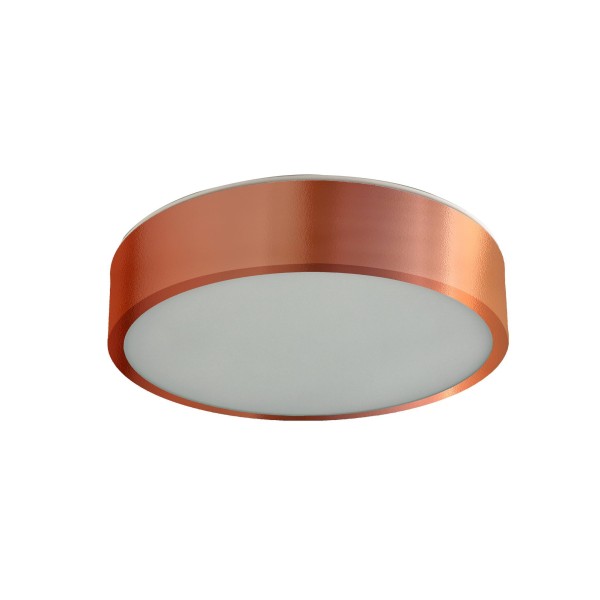 Plafon 1 Lâmpada Contemporaneo Redondo 60W Alumínio Pantoja 20 Cobre Bivolt