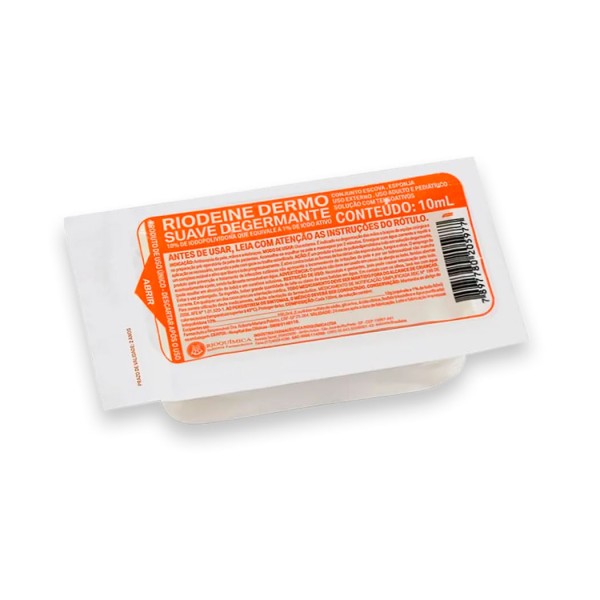 Encontraproduto.com.br - Escova Riodeine Dermo Suave Degermante 10ml - Rioquímica