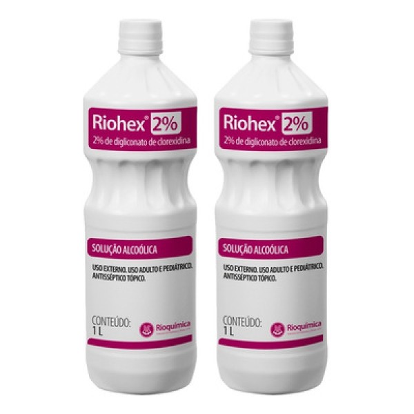 Encontraproduto.com.br - Riohex 2% Solução Alcoólico 1L - Rioquímica